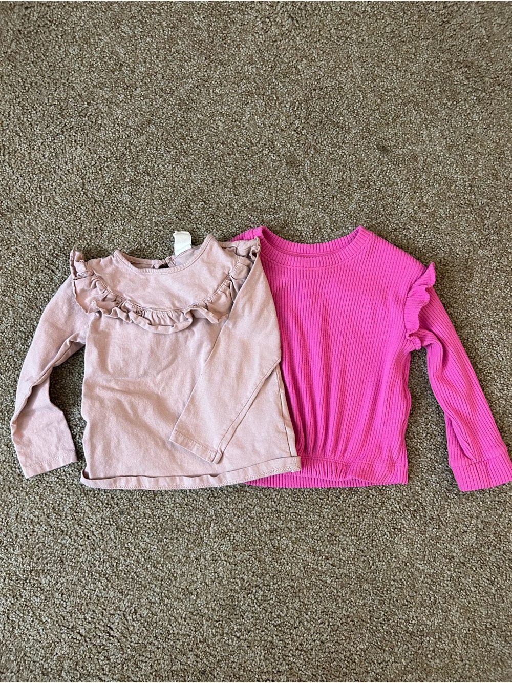 Girls Long-Sleeve Ruffle Tops
